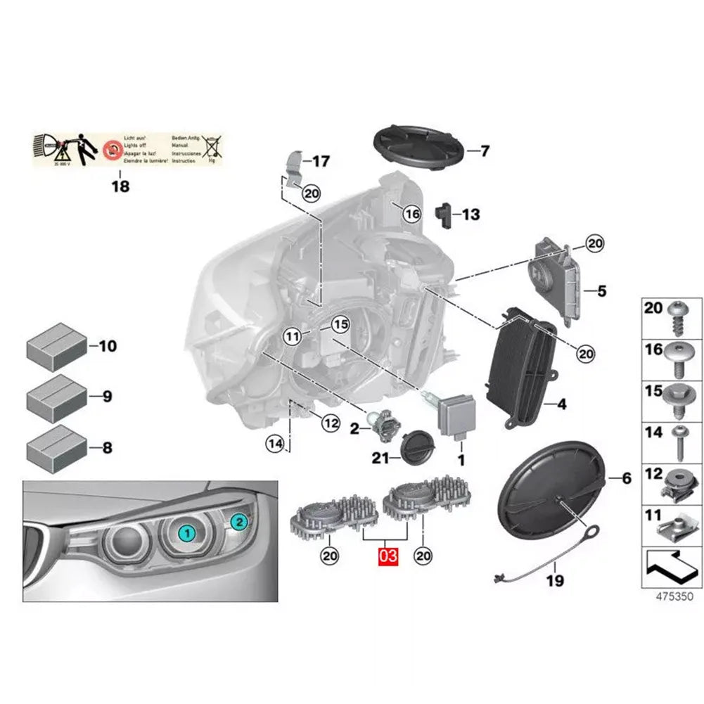 White DRL Angel Eyes LED Modules Set  Daytime Running Light