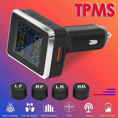 Car Wireless TPMS Cigarette Lighter Universal Tire Pressure Monitor