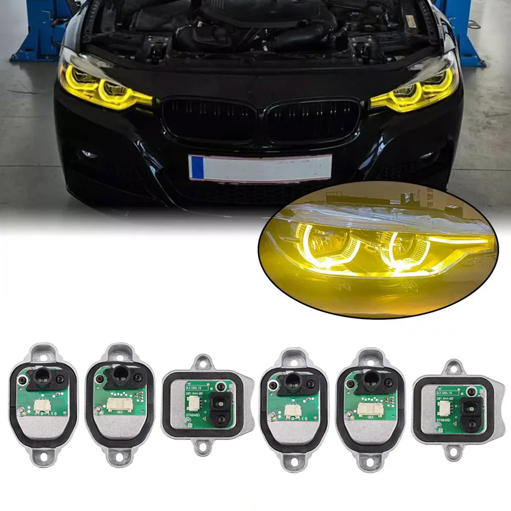 Yellow Angel Eyes DRL Module LED Headlight