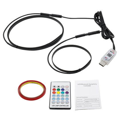 USB LED Ambient Light Remote Control Car Interior Colorful Light
