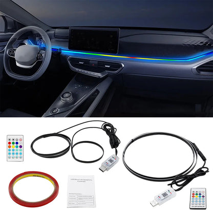 USB LED Ambient Light Remote Control Car Interior Colorful Light
