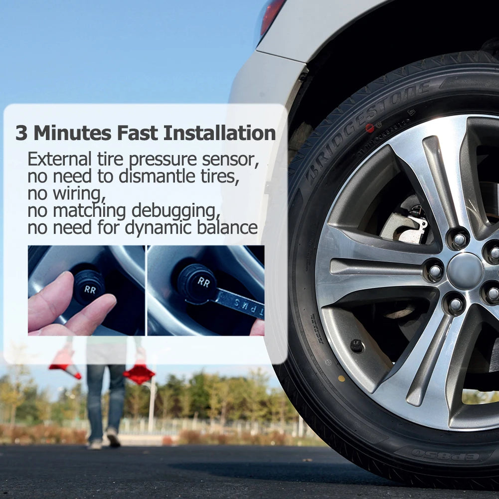 Car Wireless TPMS Cigarette Lighter Universal Tire Pressure Monitor