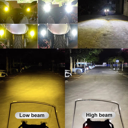 Universal LED Headlight Dual Color Spotlights