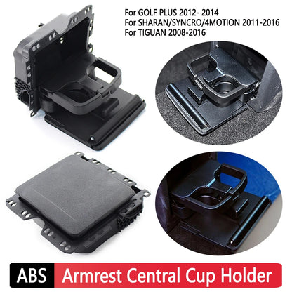 Central Console Armrest Rear Cup Drink Holder
